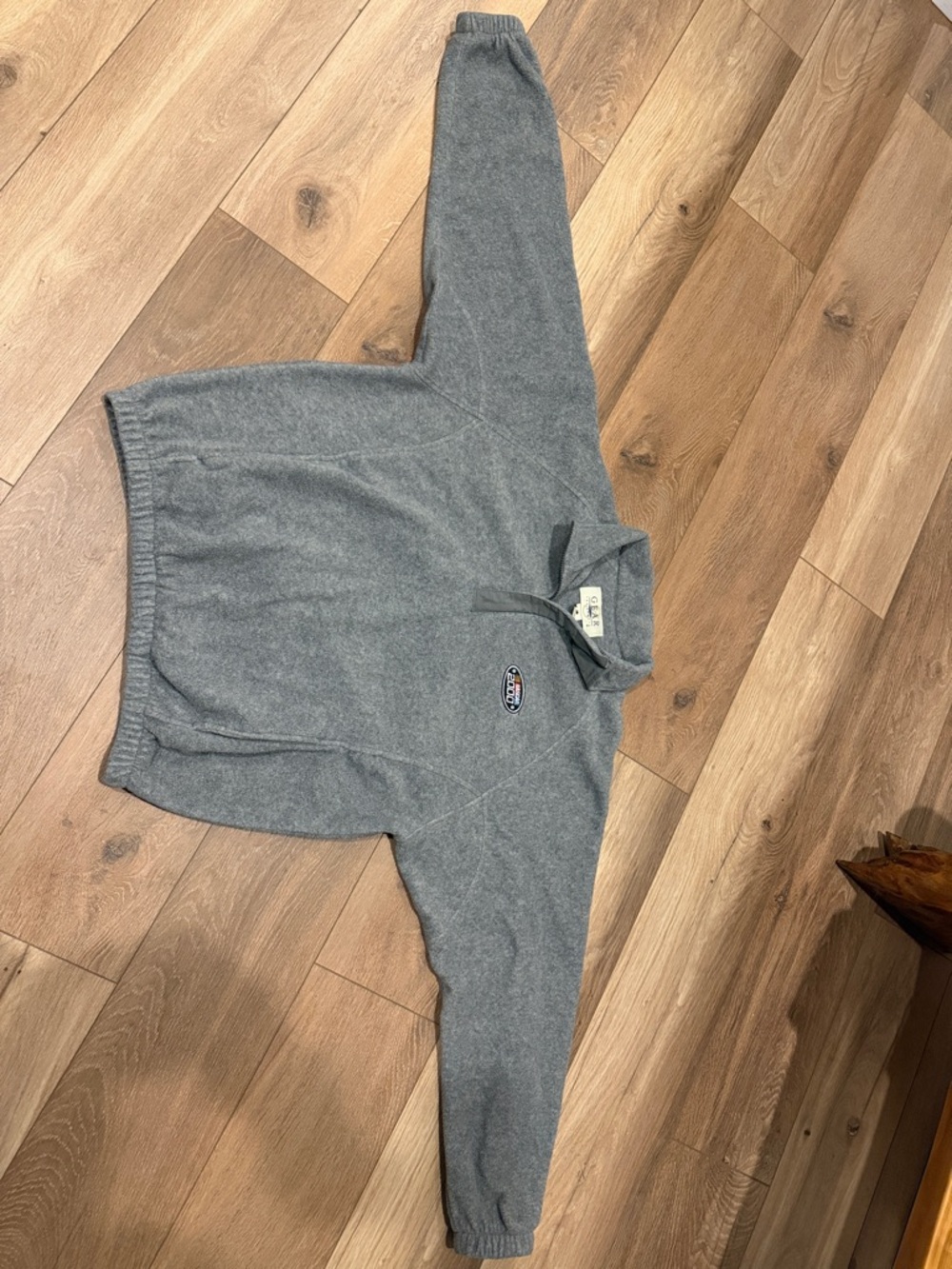 Men's Grey NASCAR Quarter-Zip Pullover Sweater